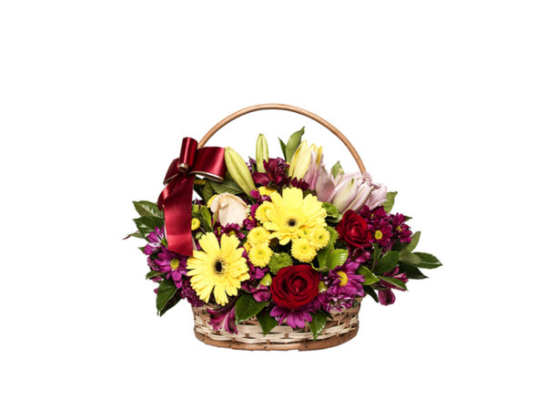 Cesta de flores do campo