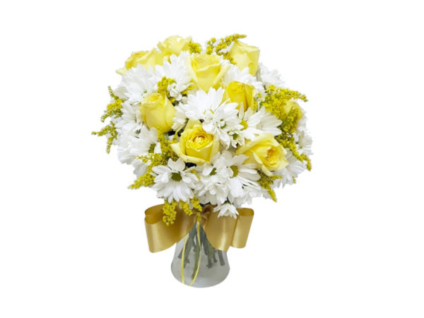 Mix de Flores Brancas e Amarelas