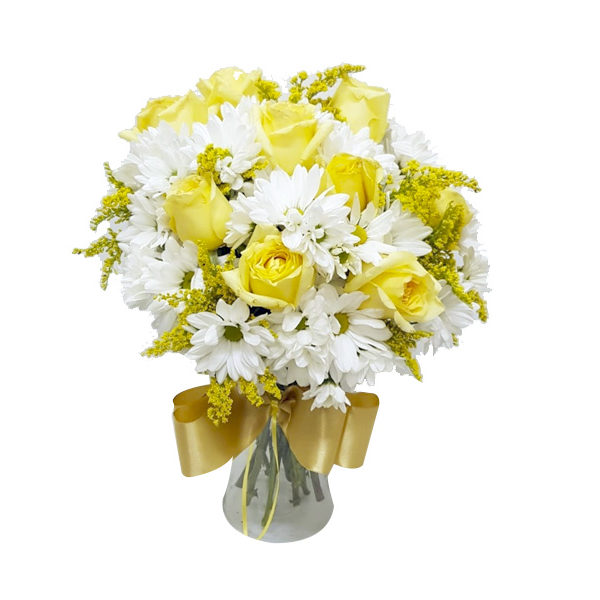 Mix de Flores Brancas e Amarelas
