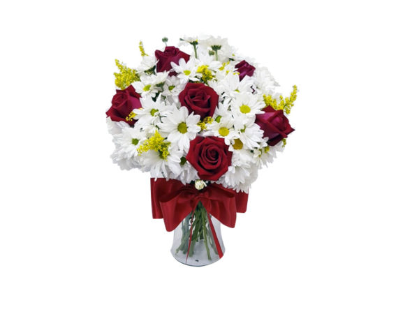 Mix de Margaridas e Rosas