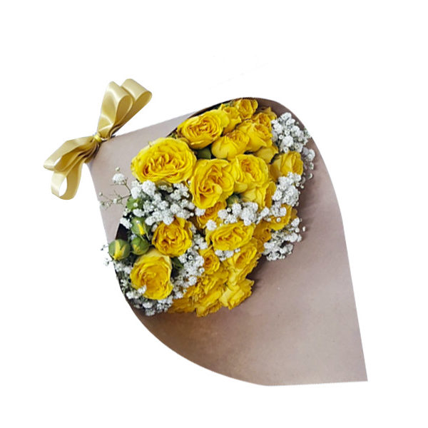 Buquê de Mini Rosas Amarelo Tradicional
