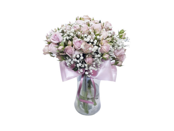 Mix de Mini Rosas e Egypsofila