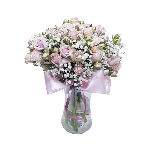 Mix de Mini Rosas e Egypsofila